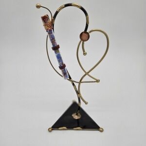 Gary Rosenthal Jewish Wedding Glass Keepsake Heart Mixed Metals